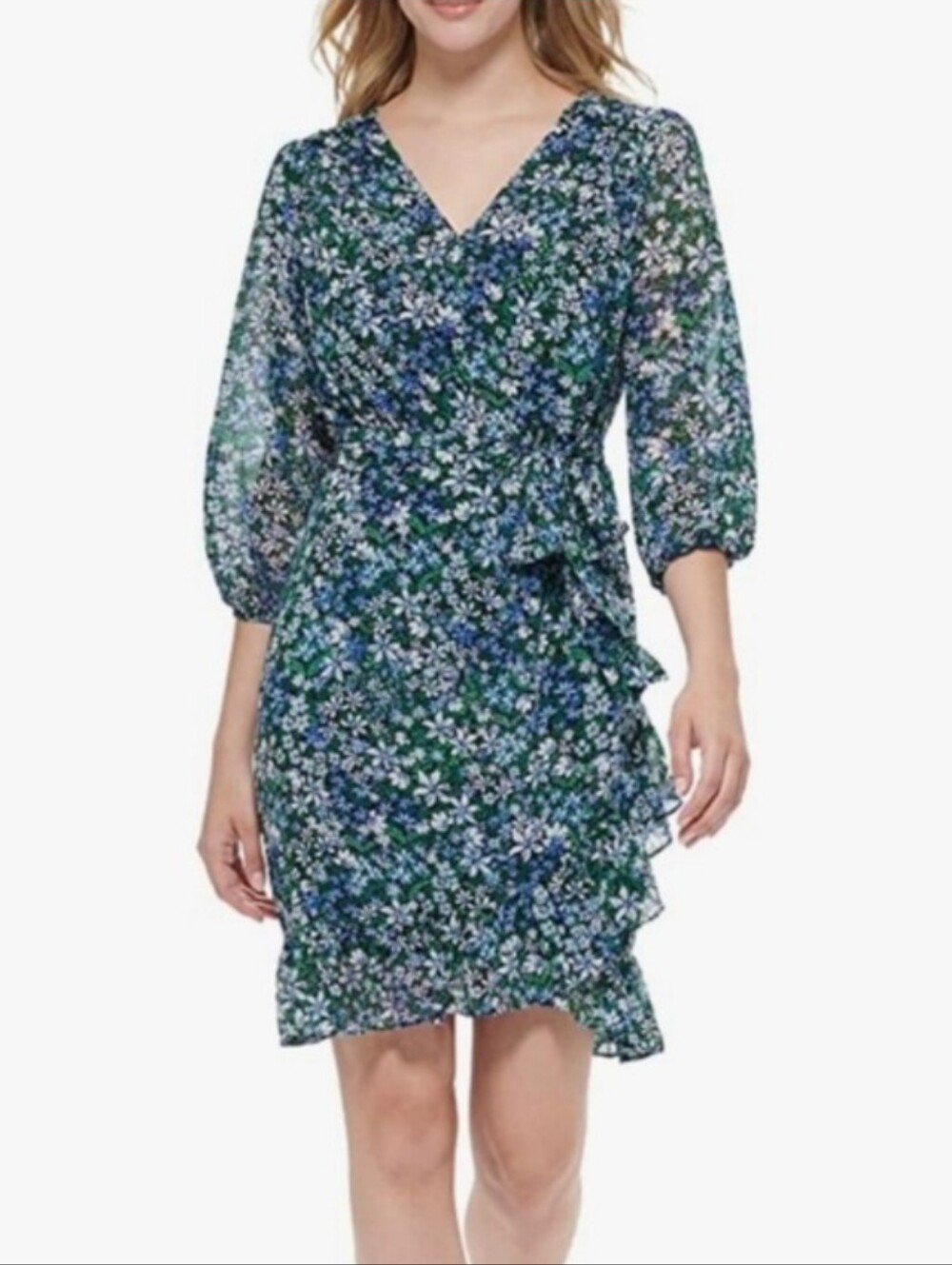 Karl Lagerfeld Blue Floral Dress